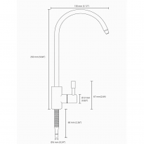 Installation KIT under 1/4'' with Faucet American S.S.